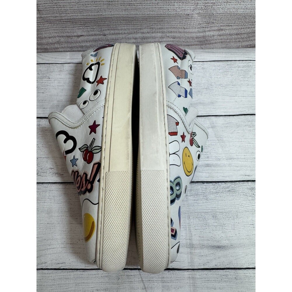 Anya Hindmarch White 'Wink In' Leather Slip On Sneaker sz 38 - Picture 8 of 14